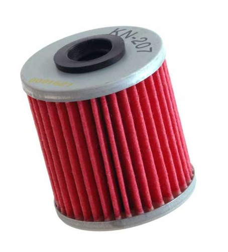 K&N KN-207 Premium Cartridge Oil Filter - High Flow Synthetic Media, 1 Year Warranty