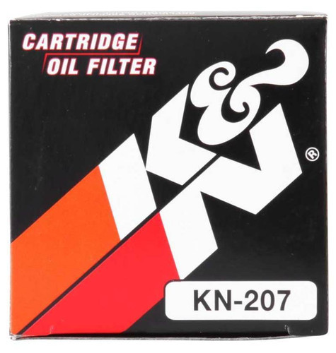 K&N KN-207 Premium Cartridge Oil Filter - High Flow Synthetic Media, 1 Year Warranty