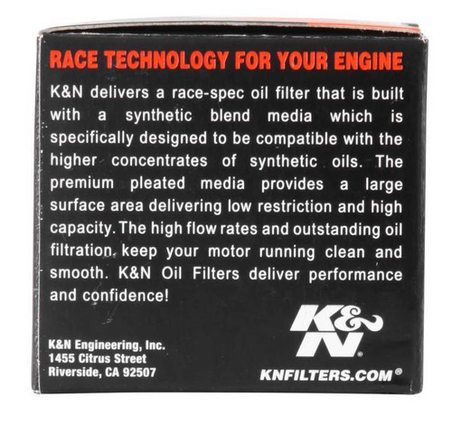 K&N KN-207 Premium Cartridge Oil Filter - High Flow Synthetic Media, 1 Year Warranty