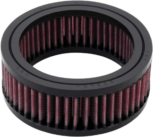 K&N E-3200 Round Replacement Air Filter for Harley-Davidson - Red Cotton Gauze, Lifetime Warranty