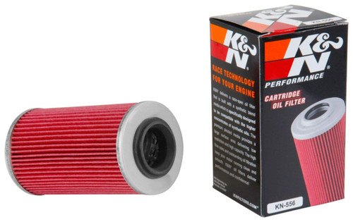 K&N KN-556 Premium Cartridge Oil Filter - High Flow Synthetic Media, 1 Year Warranty