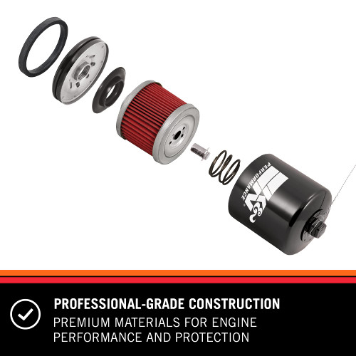 K&N KN-556 Premium Cartridge Oil Filter - High Flow Synthetic Media, 1 Year Warranty