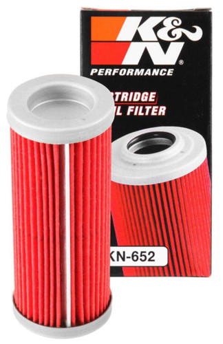 K&N KN-652 Premium Cartridge Oil Filter - High Flow Synthetic Media, 1 Year Warranty