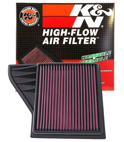 K&N High-Flow Air Filter 33-2431 for 2010-2014 Ford Mustang - Panel Replacement Filter