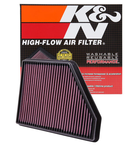 K&N High-Flow Air Filter 33-2434 for 2010-2015 Chevrolet Camaro - Panel Replacement Filter