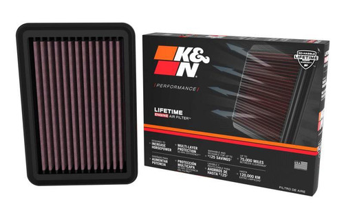 K&N High-Flow Air Filter 33-5145 for 2023-2026 Honda Accord CR-V Civic Prelude w/Hybrid - Panel Replacement Filter