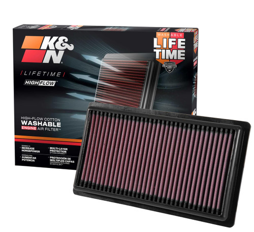 K&N High-Flow Air Filter 33-3080 - Panel Replacement Filter