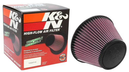 K&N RU-5138 Red Round Tapered Universal Clamp-On Air Filter