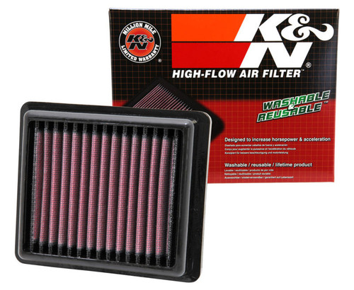 K&N HA-0502 Panel Replacement Air Filter for 2002-2025 Honda Metropolitan Ruckus - Red Cotton Gauze, Lifetime Warranty