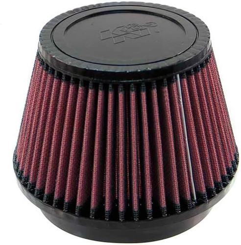 K&N RU-5163 Red Short Round Tapered Universal Clamp-On Air Filter