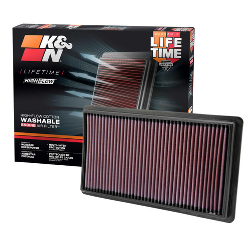 K&N High-Flow Air Filter 33-2395 for 2007-2026 Ford Explorer Edge Taurus Lincoln MKX - Panel Replacement Filter