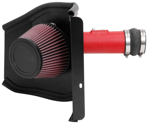 K&N 69-8009TWR Typhoon Cold Air Intake System for 2018-2021 Subaru WRX STI - Wrinkle Red Tube, 25.2 HP Gain