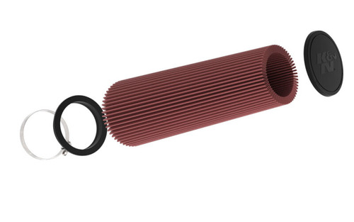 K&N RU-5295 Red Extra Tall Round Tapered Universal Clamp-On Air Filter