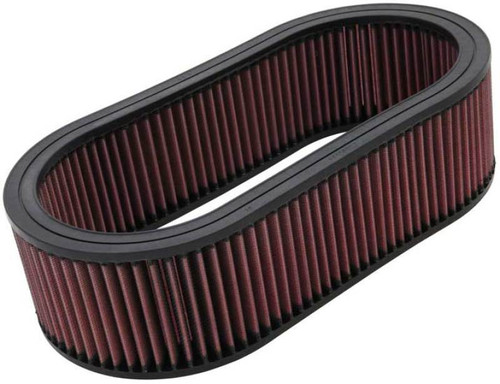 K&N E-3514 Oval Replacement Air Filter - Red Cotton Gauze, Washable, Lifetime Warranty