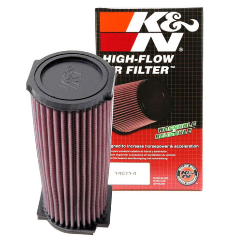 K&N YA-4350 Round Replacement Air Filter for 2004-2025 Yamaha YFZ450 Raptor - Includes Grease