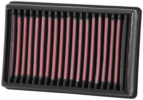 K&N BM-1113 Panel Replacement Air Filter for 2013-2024 BMW R1200GS R1250GS - Red Cotton Gauze, Washable