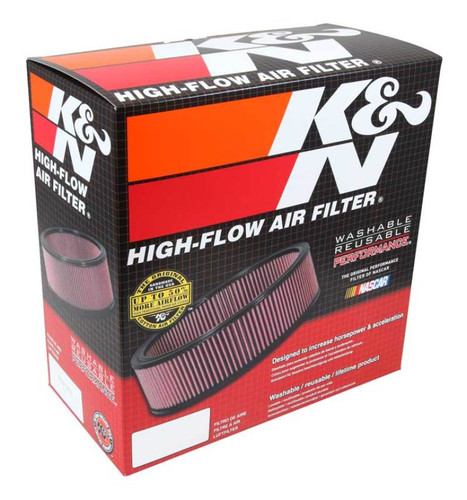 K&N E-3640 Round Replacement Air Filter - Red Cotton Gauze, Washable, Lifetime Warranty