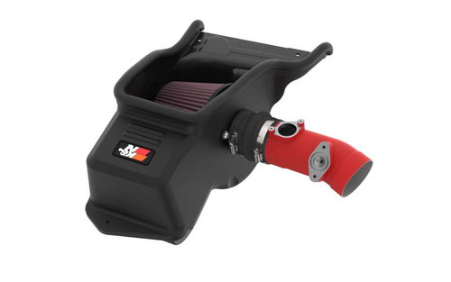K&N 69-1511TWR Performance Air Intake System for 2023-2025 Acura, Honda Civic, Integra - Wrinkle Red Tube with Air Box