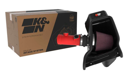 K&N 69-1511TWR Performance Air Intake System for 2023-2025 Acura, Honda Civic, Integra - Wrinkle Red Tube with Air Box