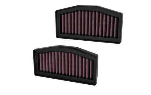 K&N BM-1324 Panel Replacement Air Filter Pair for 2024-2026 BMW R1300GS - Red Cotton Gauze, Lifetime Warranty
