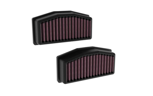 K&N BM-1324 Panel Replacement Air Filter Pair for 2024-2026 BMW R1300GS - Red Cotton Gauze, Lifetime Warranty