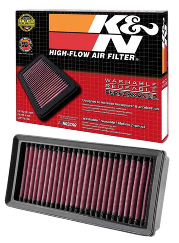 K&N BM-1611 Panel Replacement Air Filter for 2011-2025 BMW K1600 - Red Cotton Gauze, Lifetime Warranty