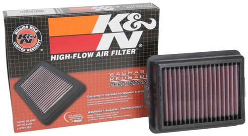 K&N BM-8518 Panel Replacement Air Filter for 2018-2026 BMW F750GS F850GS - Red Cotton Gauze, Lifetime Warranty