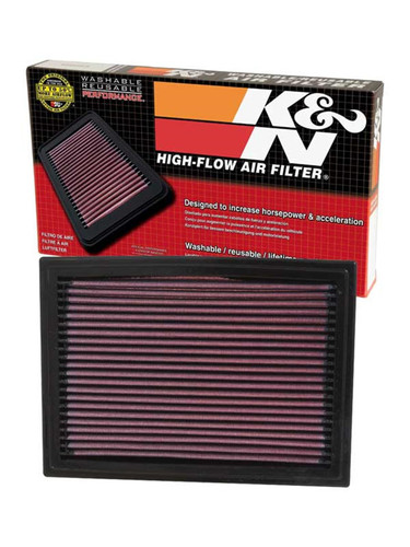 K&N 33-2187 High-Flow Replacement Panel Air Filter for 2001-2012 Ford Escape Mazda Tribute Mercury Mariner - 10x7.188 in