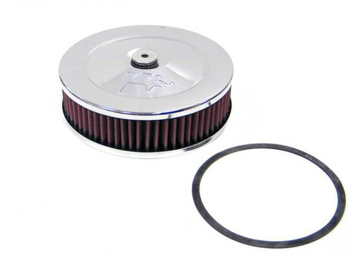 K&N 60-1320 Round Air Filter Assembly - Red Cotton Gauze, Chrome Top, 7 Inch
