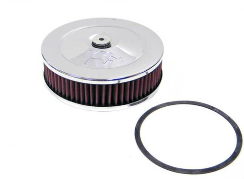 K&N 60-1320 Round Air Filter Assembly - Red Cotton Gauze, Chrome Top, 7 Inch