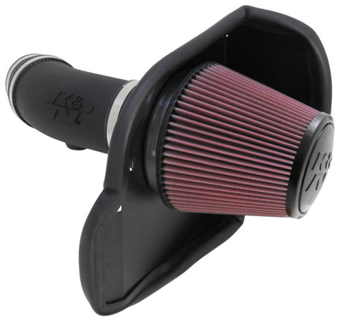 K&N 63-1565 63 Series AirCharger Performance Air Intake System for 2011-2023 Chrysler, Dodge 300, Challenger, Charger - Red Cotton Gauze Filter