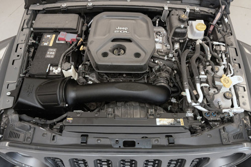 K&N 63-1580 63 Series AirCharger Performance Air Intake System for 2018-2023 Jeep Gladiator, Wrangler - Red Cotton Gauze Filter, Enclosed Air Box