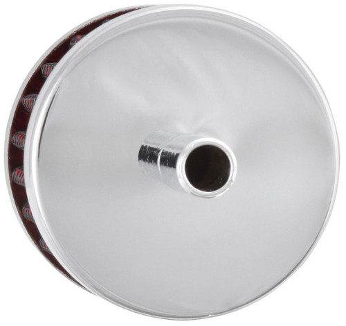 K&N 62-1090 Vent Air Filter/ Breather - Non-woven Synthetic, Chrome Top/Base, 3/8 inch Tube