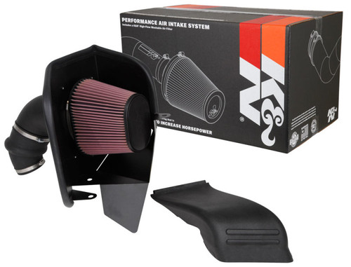 K&N 63-1583 63 Series AirCharger Performance Air Intake System for 2019-2024 Ram 2500, 3500 - Red Cotton Gauze Filter, Enclosed Air Box
