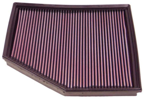 K&N 33-2294 High-Flow Replacement Panel Air Filter for 2004-2010 BMW 545i 550i 645Ci 650i - 12.188x10.688 in