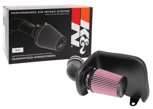 K&N 63-1585 63 Series AirCharger Performance Air Intake System for 2019-2022 Jeep Cherokee - Red Cotton Gauze Filter