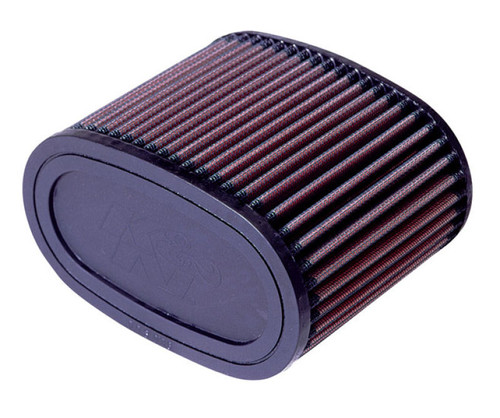 K&N HA-1187 Oval Replacement Air Filter for 1987-2007 Honda Shadow - Red Cotton Gauze, Lifetime Warranty