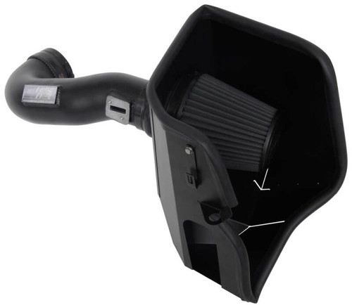 K&N 71-3110 Blackhawk Cold Air Intake System for 2019-2026 Cadillac Chevrolet GMC Escalade Sierra Silverado Suburban Tahoe Yukon - Black Dry Filter, Black Tube, 12.8 HP Gain