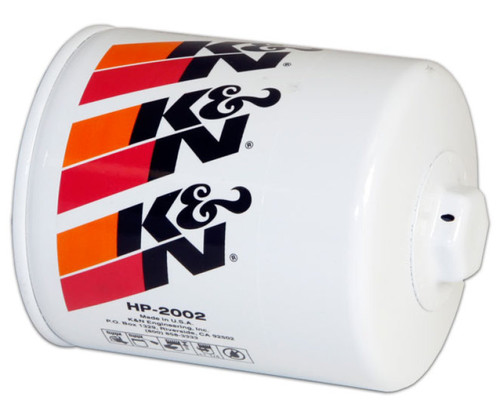 K&N HP-2002 Premium Oil Filter with Wrench Off Nut - High Flow Media, 1 Year Warranty