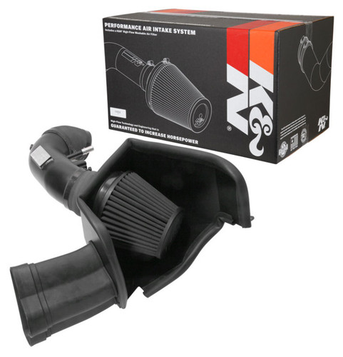 K&N 71-3540 Blackhawk Cold Air Intake System for 2018-2023 Ford Mustang - Textured Black Tube, Black Dry Filter, 9.5 HP Gain