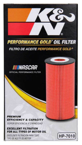 K&N HP-7010 Premium Cartridge Oil Filter - High Flow Media, Includes O-Ring & Gasket, 1 Year Warranty