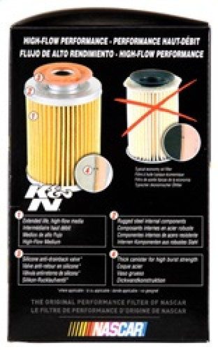 K&N HP-3001 Premium Oil Filter with Wrench Off Nut - High Flow Media, 1 Year Warranty