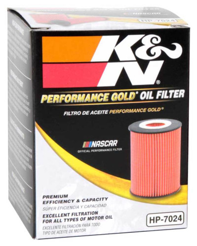 K&N HP-7024 Premium Cartridge Oil Filter - High Flow Media, Includes O-Ring & Washer, 1 Year Warranty