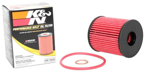 K&N HP-7024 Premium Cartridge Oil Filter - High Flow Media, Includes O-Ring & Washer, 1 Year Warranty