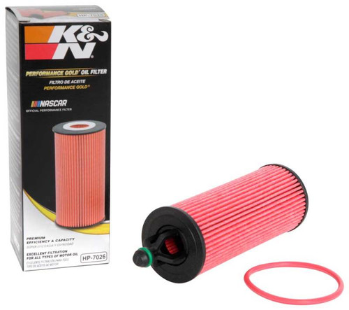K&N HP-7026 Premium Cartridge Oil Filter - High Flow Media, Includes O-Ring, 1 Year Warranty