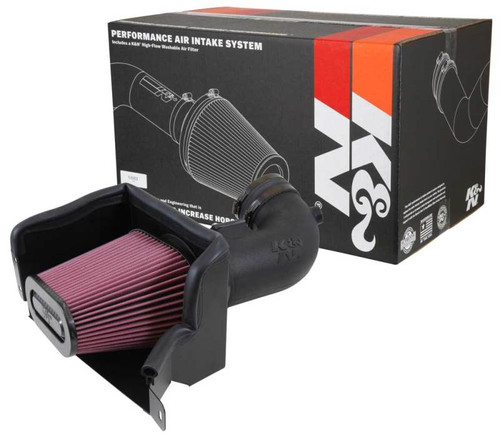K&N 57-3081 57 Series FIPK Performance Air Intake System for 2014-2015 Chevrolet Corvette - Red Cotton Gauze Filter, Gen II