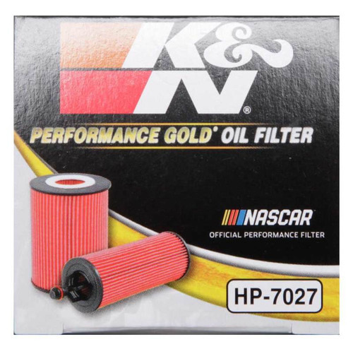 K&N HP-7027 Premium Cartridge Oil Filter - High Flow Media, Includes O-Ring, 1 Year Warranty