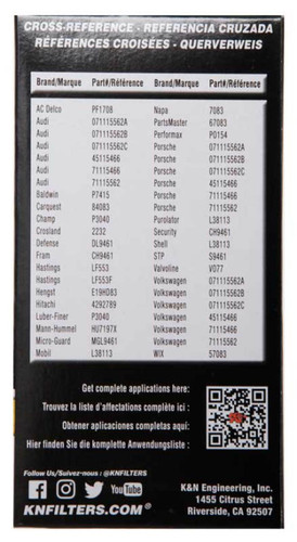 K&N HP-7031 Premium Cartridge Oil Filter - High Flow Media, Includes O-Ring, 1 Year Warranty