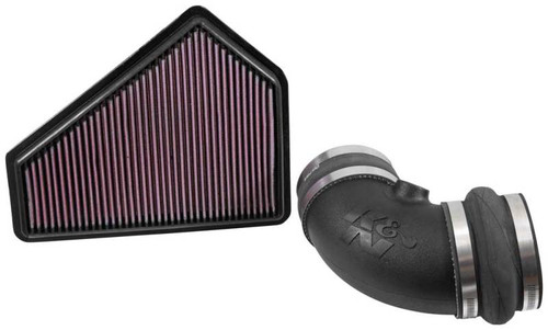 K&N 57-3086 57 Series FIPK Performance Air Intake System for 2009-2015 Cadillac CTS - Red Cotton Gauze Filter, Gen II