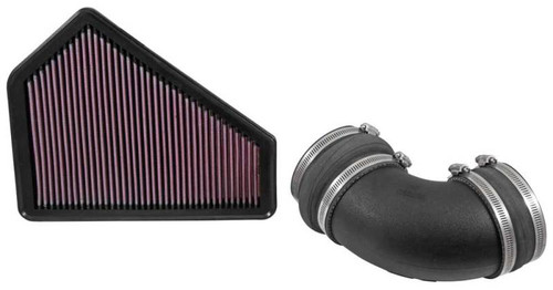 K&N 57-3086 57 Series FIPK Performance Air Intake System for 2009-2015 Cadillac CTS - Red Cotton Gauze Filter, Gen II